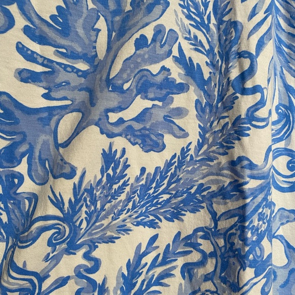 Lilly Pulitzer Brewster Sheath Cotton T-Shirt Dress Blue Women XXS NWOT - Picture 4 of 13